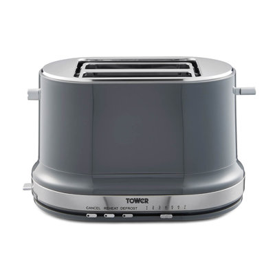 Tower Belle 2-Slice Toaster with 7 Browning Settings, Defrost/Reheat/Cancel, 800 W