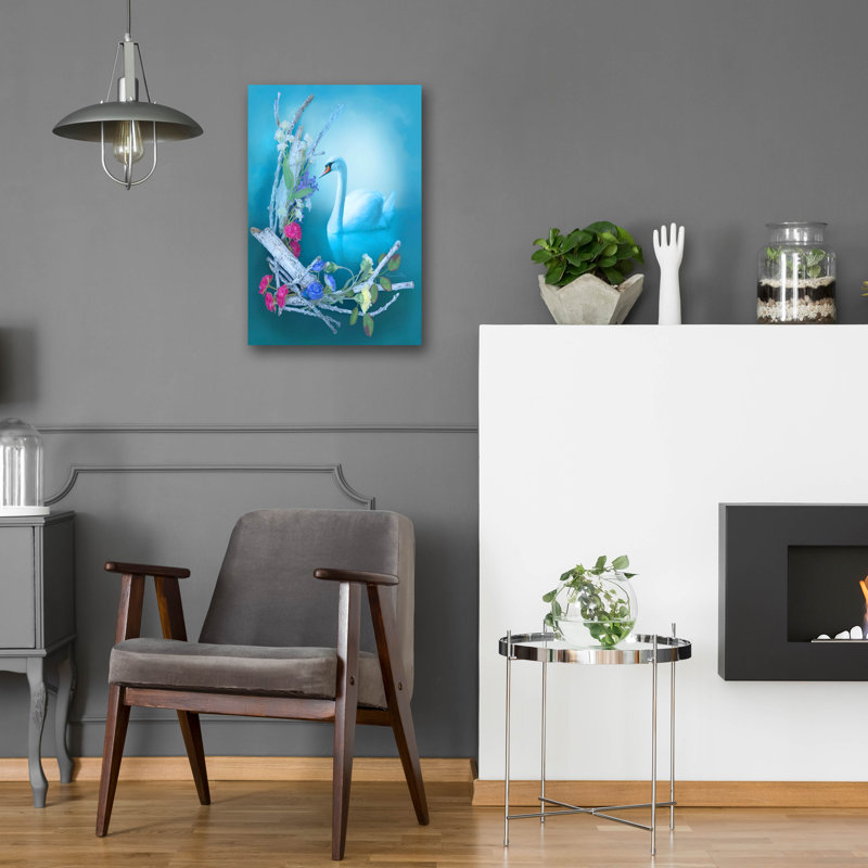 «Crescent Inner Grace» par Art and a Little Magic, art mural en verre acrylique, H 24 po x l 16 po x P 0,2 po