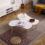 Table basse avec pieds en bois massif