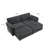 Modern Stylish Chenille Fabric Upholstered Modular Sectional Sofa with a Loveseat and 2 Ottomans-575123304