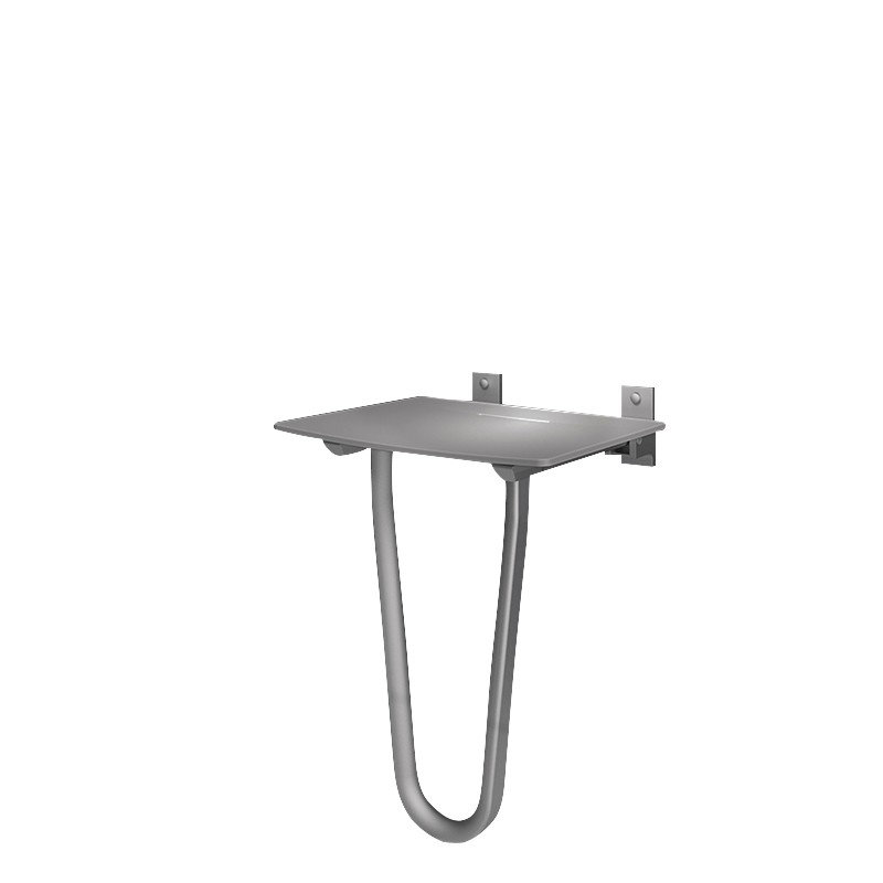 Vasili 37.2cm Metal Shower Bench, White