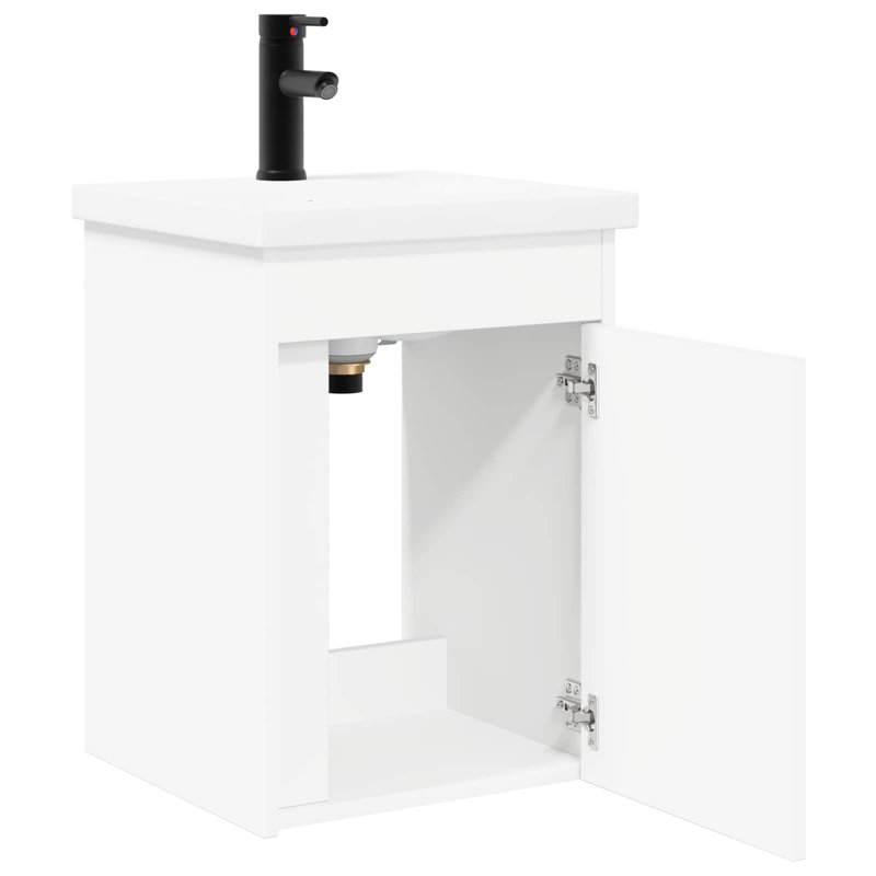 Single Bathroom Vanity with Ceramic Basin, 40cm, White
