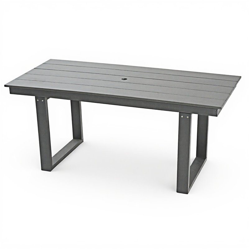 Outdoor Dining Table, Gray
