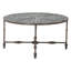 Ozark 40" Coffee Table with Floral Horn Inlay and Iron