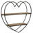 Elise Heart-Shaped Metal and Wood Wall Shelf with Iron Frame and Plywood Shelves, Decorative Hanging Storage with Sturdy Design for Functional Display-212130917