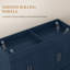Îlot de cuisine enroulable l 57 po x P 18 po x H 36,5 po MDF en acier inoxydable 2 pièces bleu marine avec 2 tiroirs 2 armoires porte-épices