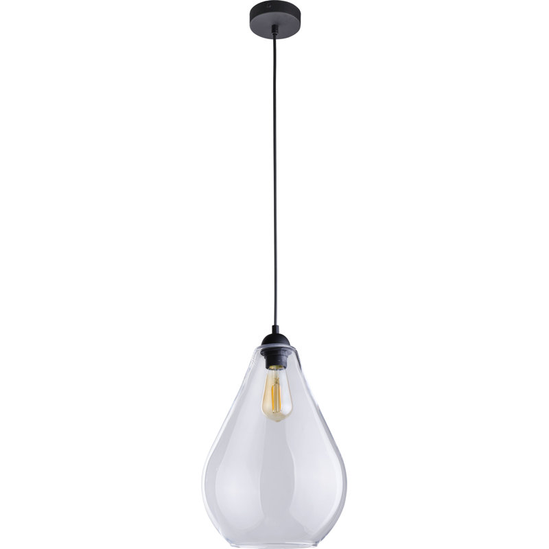 Bitting 1 - Light Grey Single Pendant, Clear