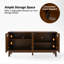 Buffet en bois massif avec tablettes réglables Camellon
