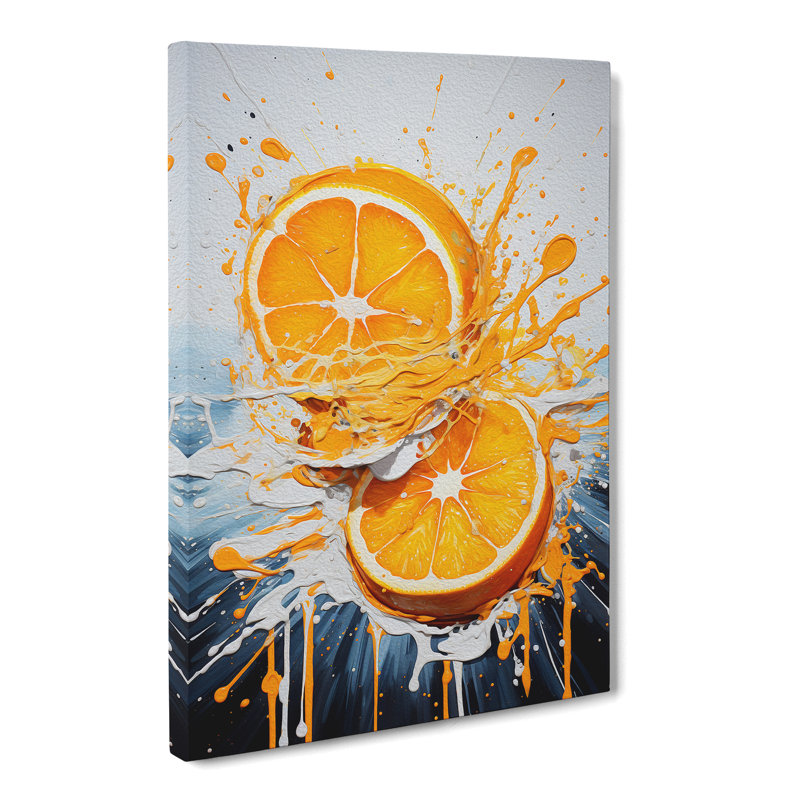 Sliced Orange Action No.2 - No Frame Print, 76cm H x 50cm W x 3cm D
