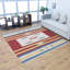 Tapis écologiques en laine Kilim tissés à la main et à plat Manns - Design carré, multicolore, contemporain et moderne-1471660564