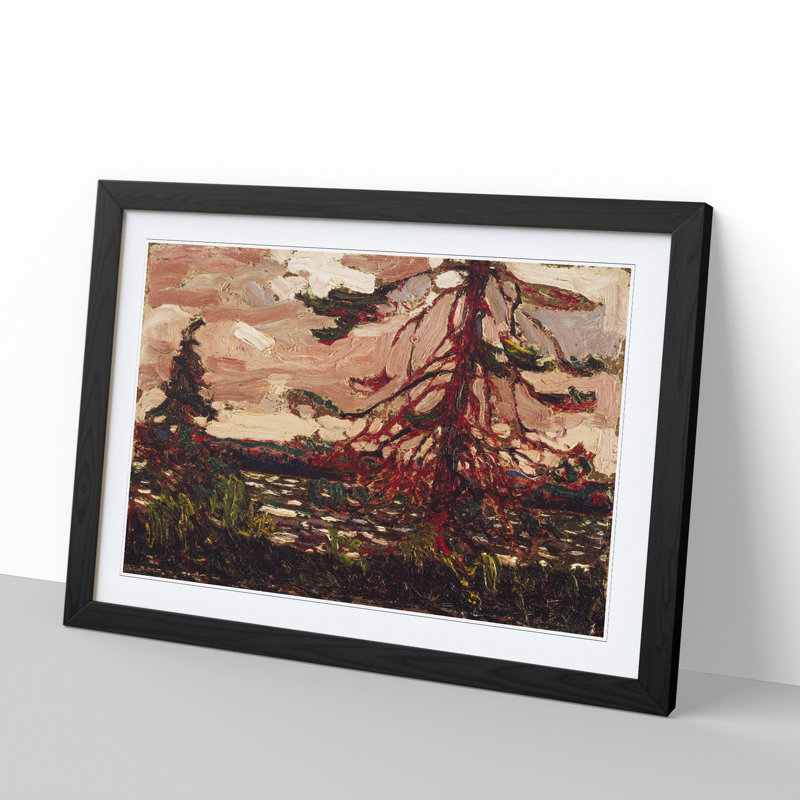 Ragged Pine by Tom Thomson - Framed Print, 36cm H x 48cm W x 2cm D, Black Framed