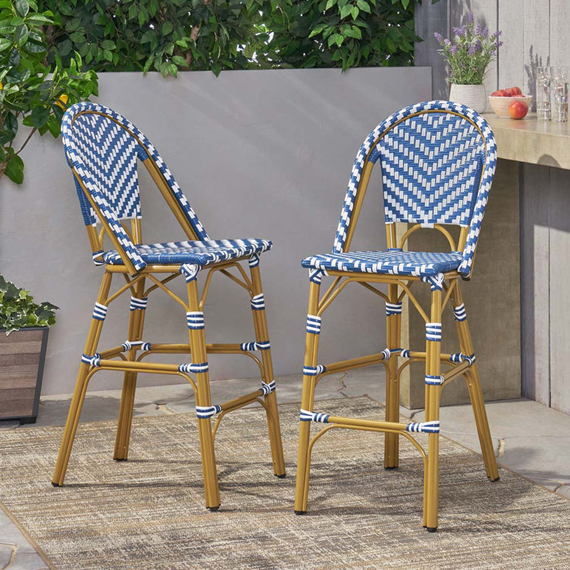 Tabourets de bar en rotin PE