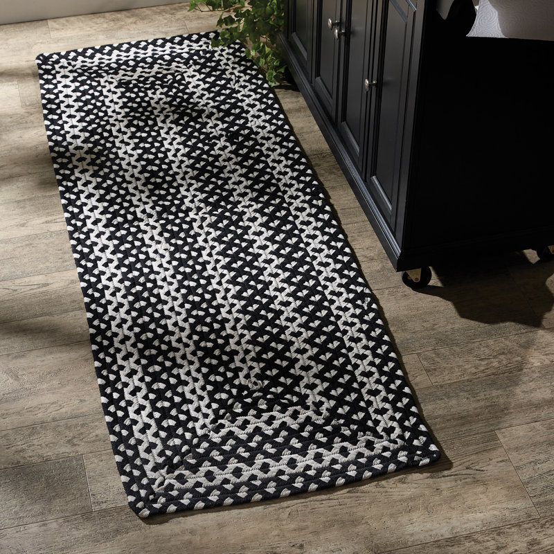 Cotton Striped Indoor Rug, Runner 2' x 6'