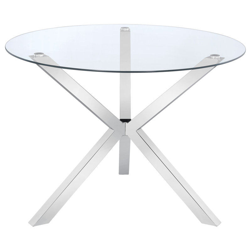 Isolde Chrome 41-inch Dining Table
