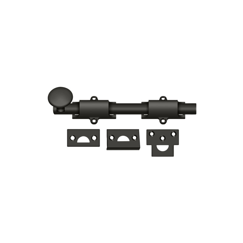 Brass Latch/Catch/Bolt, Oil-Rubbed Bronze, 1.25" H x 6" W x 1" D