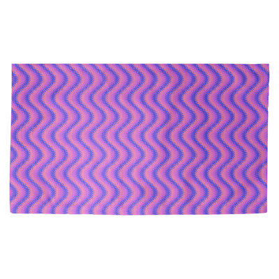 Tapis mauve à rayures ondulées/bleues Avicia