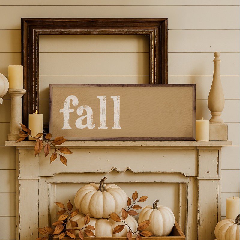 Fall, 4" H x 12" W, Gold