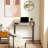 Mobile Small Folding Desk With Wheel Rolling Computer Table Sturdy Steel Laptop Table Writing Workstation 31.5" Foldable Table Spaces Saving For Home Office