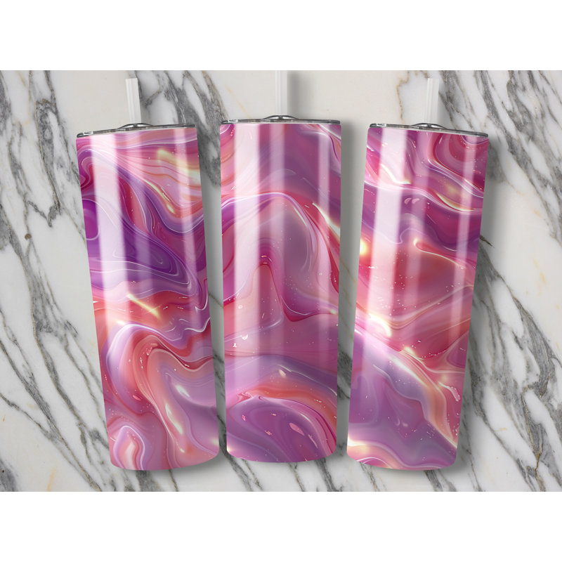 Choose Handmade Tumblers 591ml Vacuum Insulated Stainless Steel (18/8) Travel Tumbler with Straw