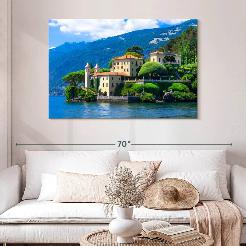 Ravi Lake Como View, 32" H x 48" W