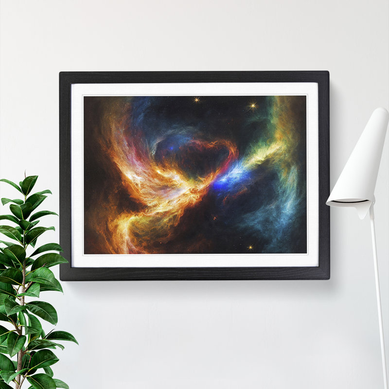 Futuristic Galaxy Vol.4 - Single Picture Frame Print, Black Framed, 46cm H x 64cm W x 2cm D
