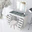 Table de maquillage avec miroir rectangulaire