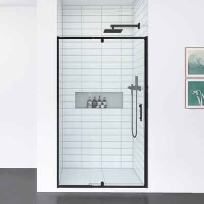 Pivot Frame Sliding Shower Door With Tempered Glass