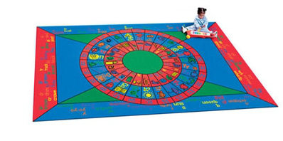 Educational Play On Words Area Rug, Rectangle 7'8" x 10'9"