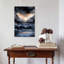 Twilight Ocean Dramatic Mystical Abstract Landscape Mountain Wall Art Print 1 Piece Wrapped Canvas Wall Art-1151399481