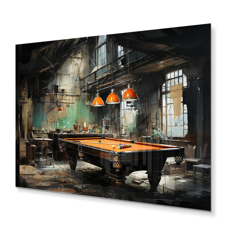 " Billard Industrial Game III ", 12" H x 20" W