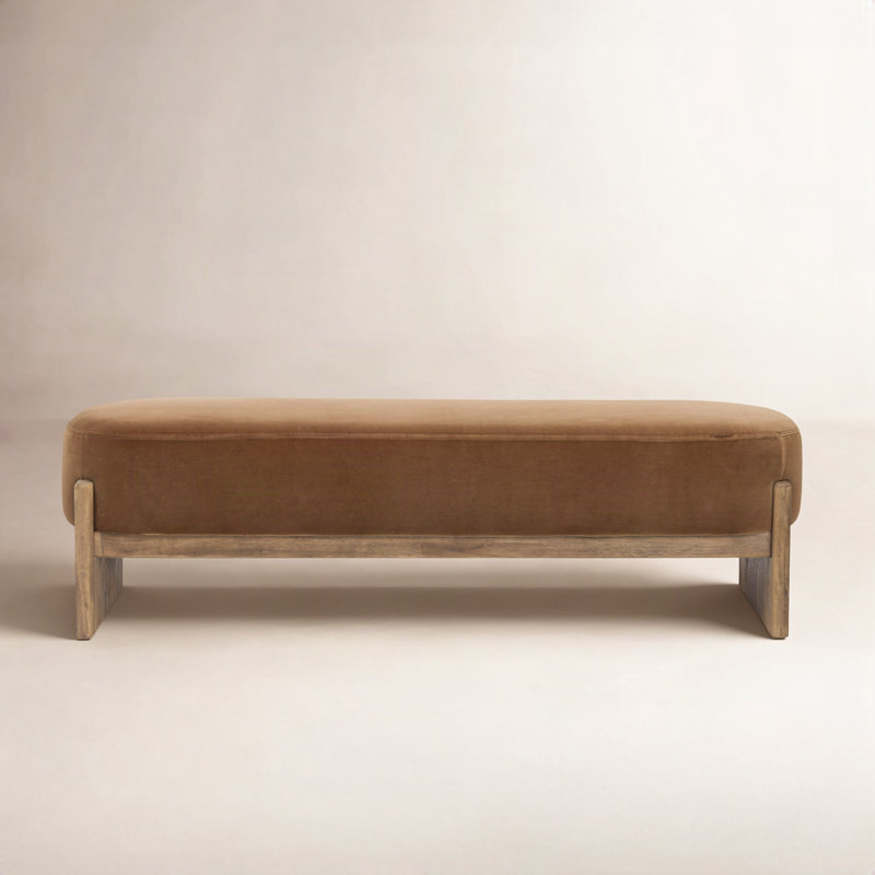 Kirby Accent Bench- 60"-Solema, Distressed Natural, Surrey Ochre