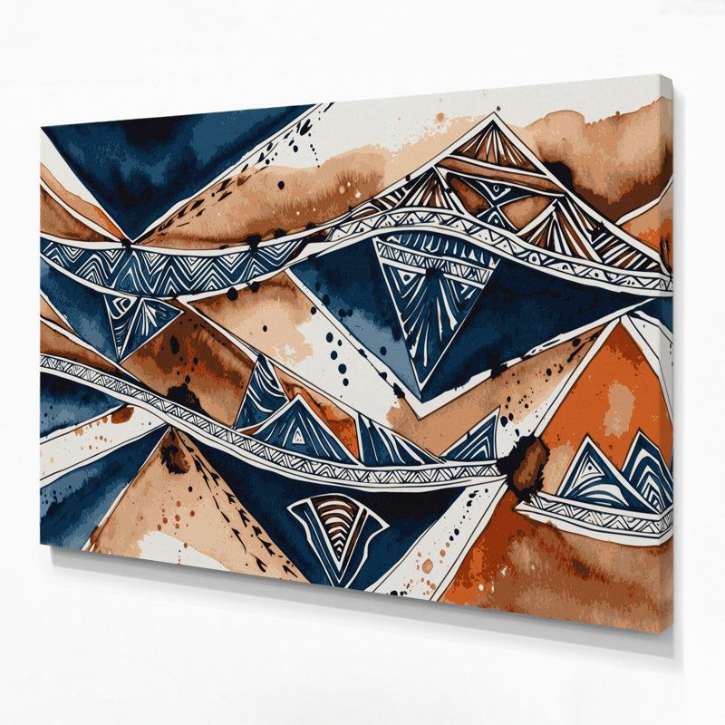«Hawaiian Kapa», art mural sur toile grise, H 11 po x l 14 po