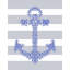 «Breakwater Bay Fab Funky», art sur toile tendue: étoile de mer bleue sur fond gris et blanc-652099643