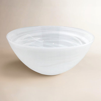 Alabaster Glass Serving Bowl