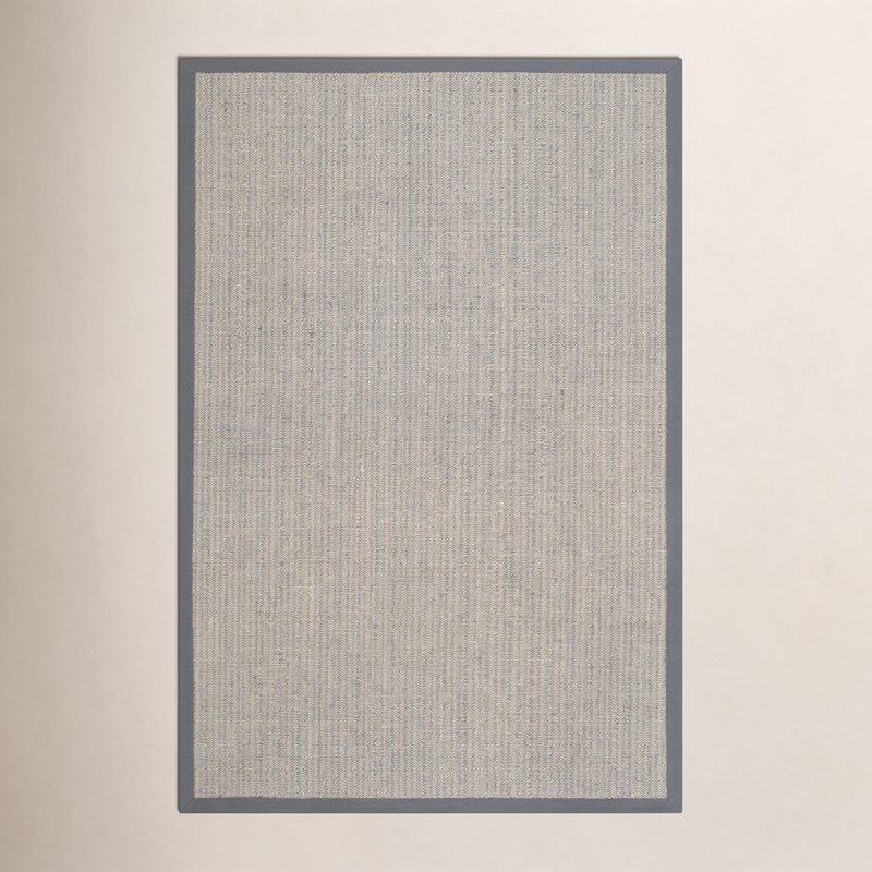 Arlen Auckland Jute Brown/Gray Area Rug, Rectangle 4' x 6'