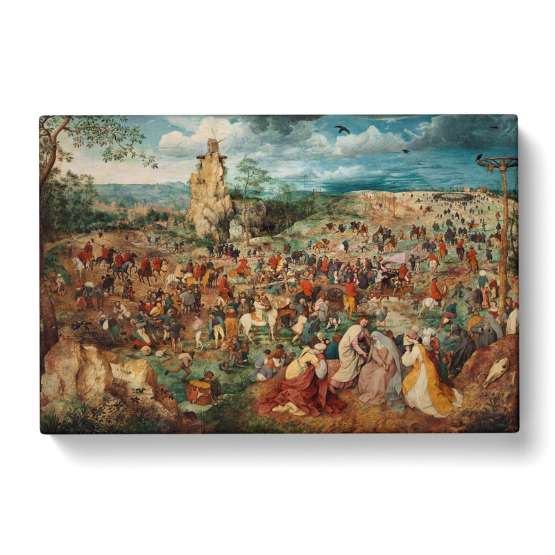 The Procession To Calvary by Pieter Bruegel The Elder - Wrapped Canvas Painting, 50cm H x 76cm W x 3cm D