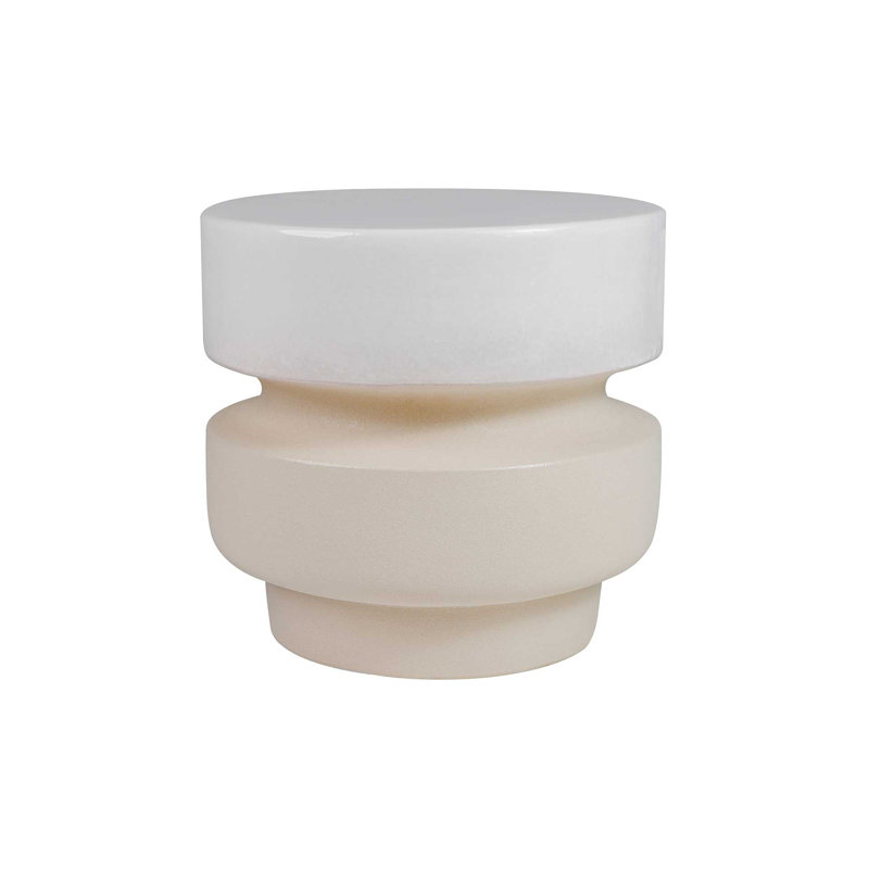 Provenance Signature Outdoor Round Side Table, Sand, Mist, 16"