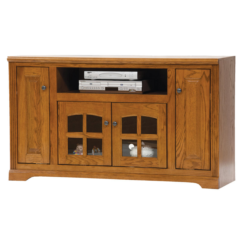 Hand Unfinished TV Stand for TVs up to 60", Dark