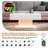 Horacio High Gloss Coffee Table With 16 Colors LED Lights,19.7'' H X 43.3'' W X 21.7'' D-100646334