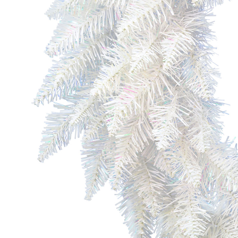 Couronne de Noël artificielle épinette pré-éclairée, H 36 po x l 36 po x P 3 po, Pas de lumières