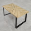 Tyree Oak Metal Base Dining Table-1521073140-1521072640