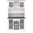 70.9" Kitchen Storage Cabinet With Led , 6 - Glass Stemware Rack, And Metal Mesh Doors Built In Power & Outlets, Decorative Lighting For-409773969