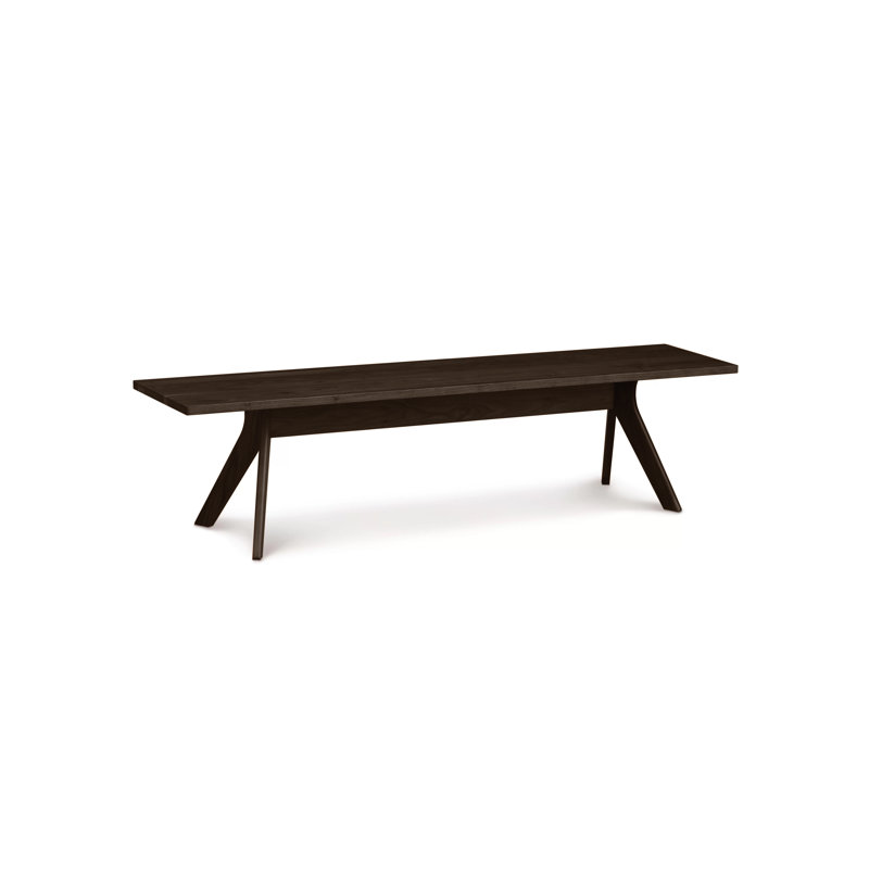Banc en bois Audrey, H 17,5 po x l 72 po x P 17,75 po, Cerise fumée