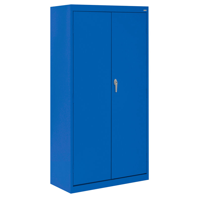 Armoire de rangement simple en acier de calibre 20 (H 66 po x l 30 po x P 18 po), Bleu