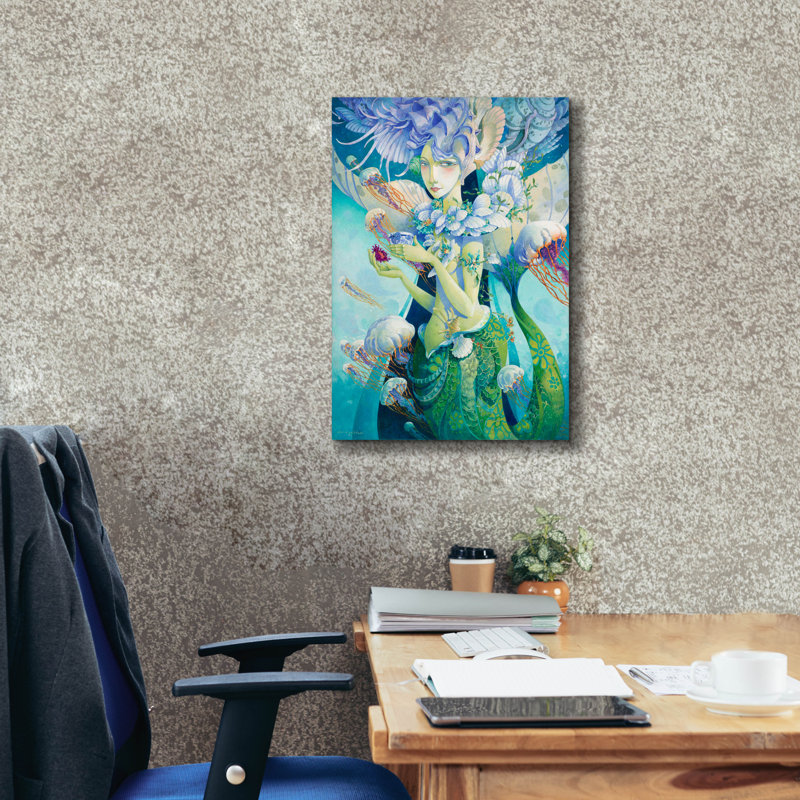 «Aquatic Coffee Break» par David Galchutt, art mural sur toile, H 26 po x l 18 po x P 0,75 po