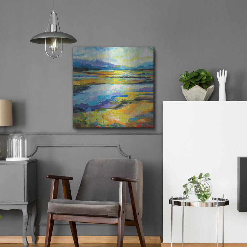 Red Barrel Studio® «Fall Marsh» par Jeanette Vertentes, art mural en métal, H 24 po x l 24 po