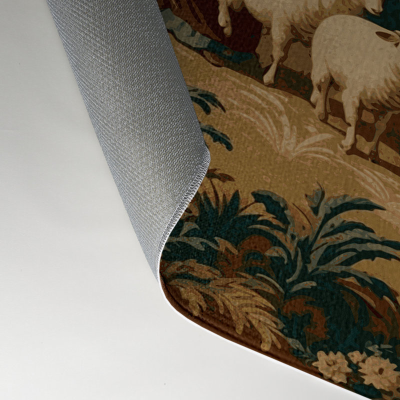 Tapis d'intérieur et d'extérieur brun français, Rectangulaire 3 pi x 5 pi