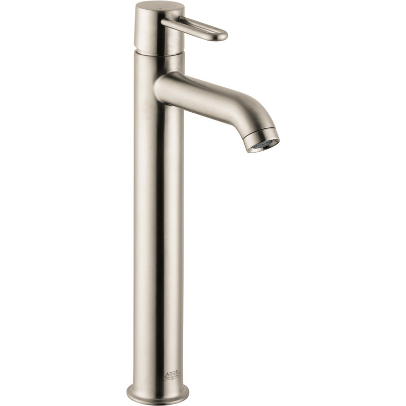 AXOR Uno Single Hole Bathroom Faucet with Drain Assembly, Brushed Nickel