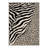 Abrahamson Zebra and Leopard Patchwork Animal Print Machine Washable Black / Beige Indoor Area Rug with Non-Slip Backing-128992318