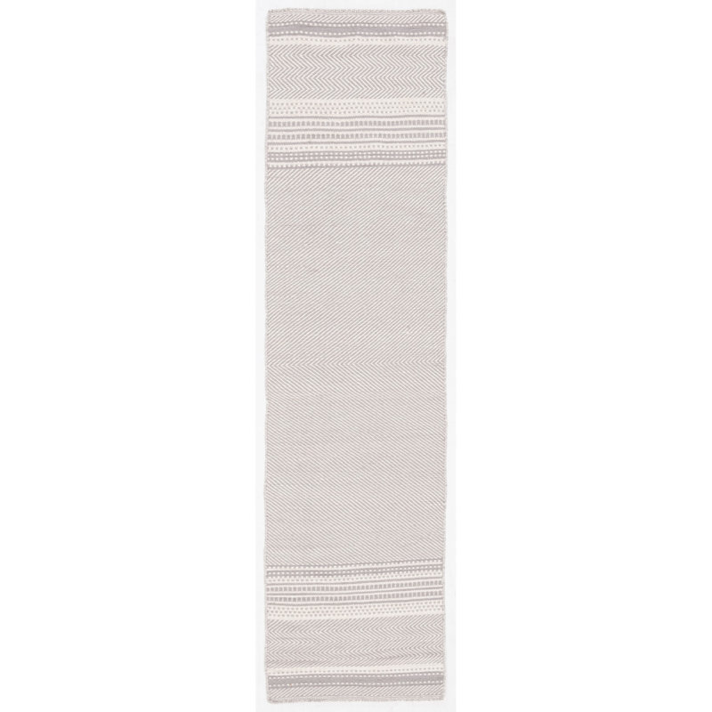 Esteves Hand Woven Flat Weave Wool Geometric Rug, Runner 2'3" x 9'